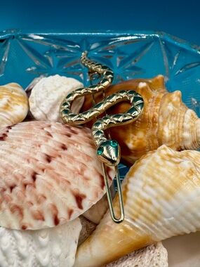 Snake Gold tone Hair Clip